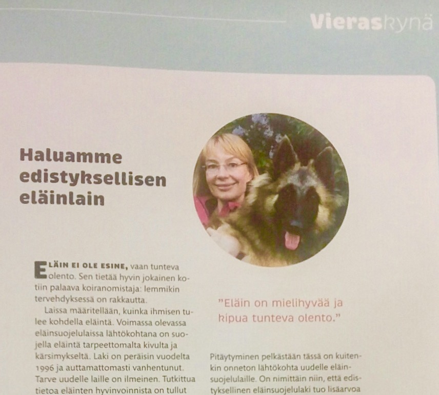 Haluamme edistyksellisen eläinlain