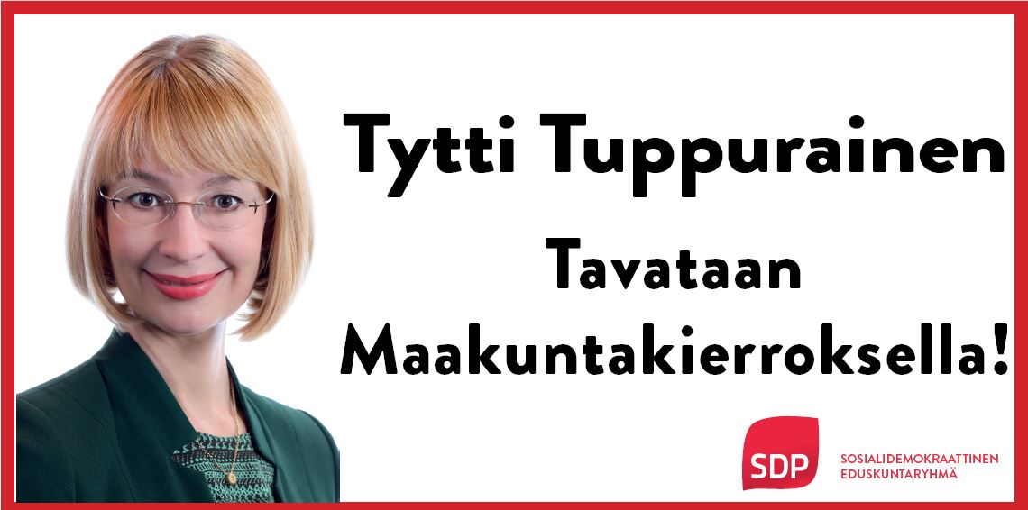 Tytti Tuppurainen Maakuntakierroksella La-Su 23.-24.9.