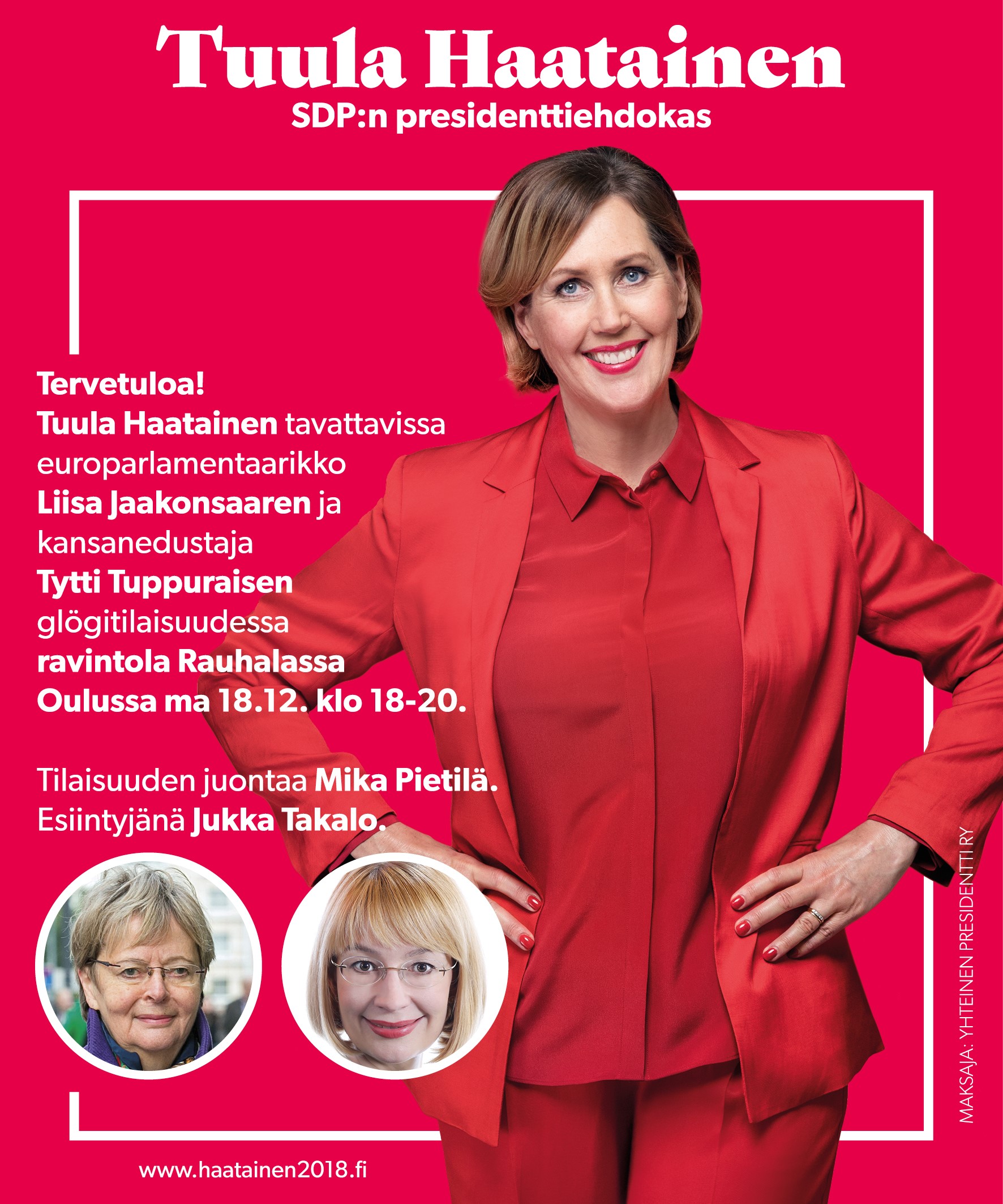 Kansanedustaja Tytti Tuppuraisen Uutiskirje 15.12.2017