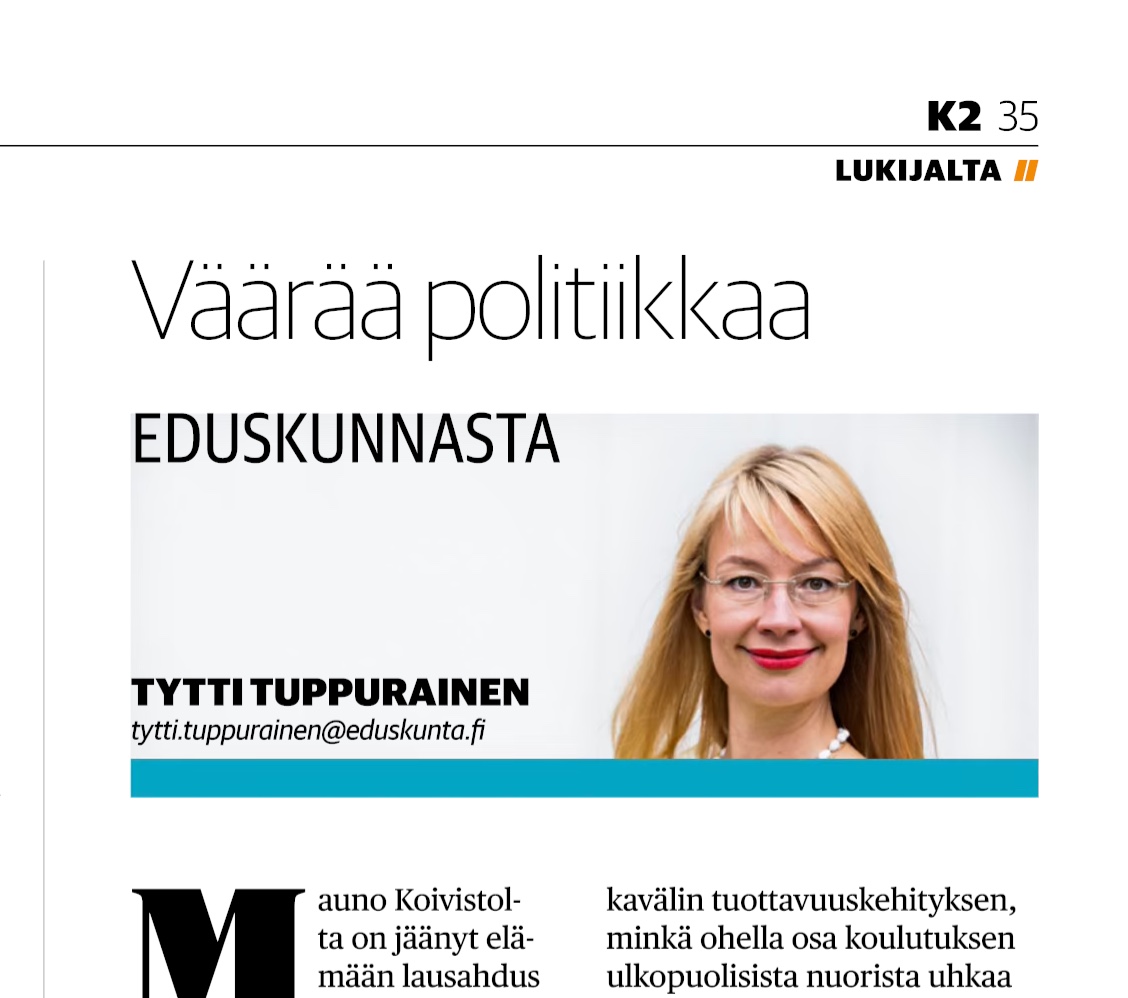 Väärää politiikkaa