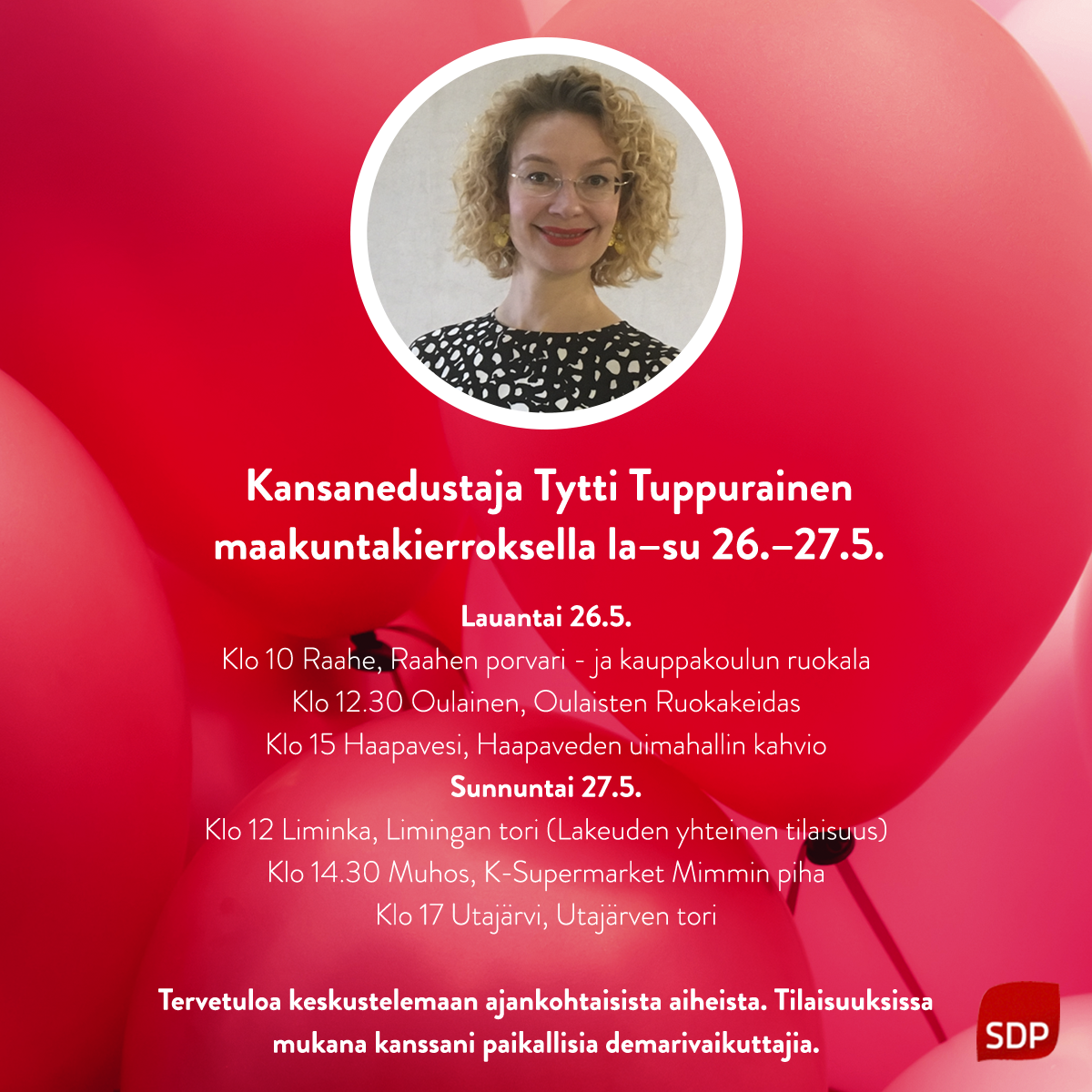 Tavataan Maakuntakierroksella la-su 26.-27.5.