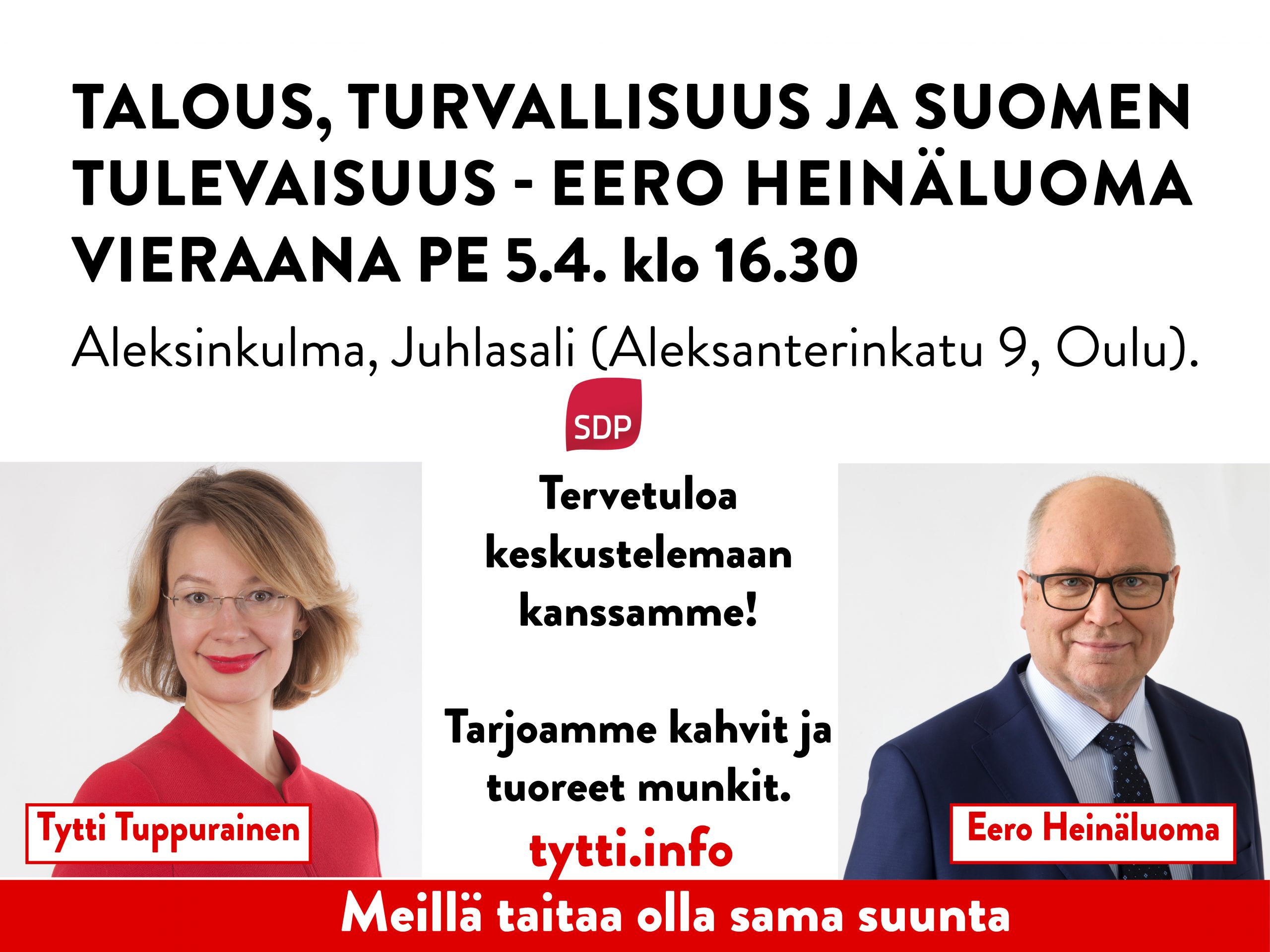 Kansanedustaja Tytti Tuppuraisen uutiskirje – terveiset ja kiertueen aikataulu!