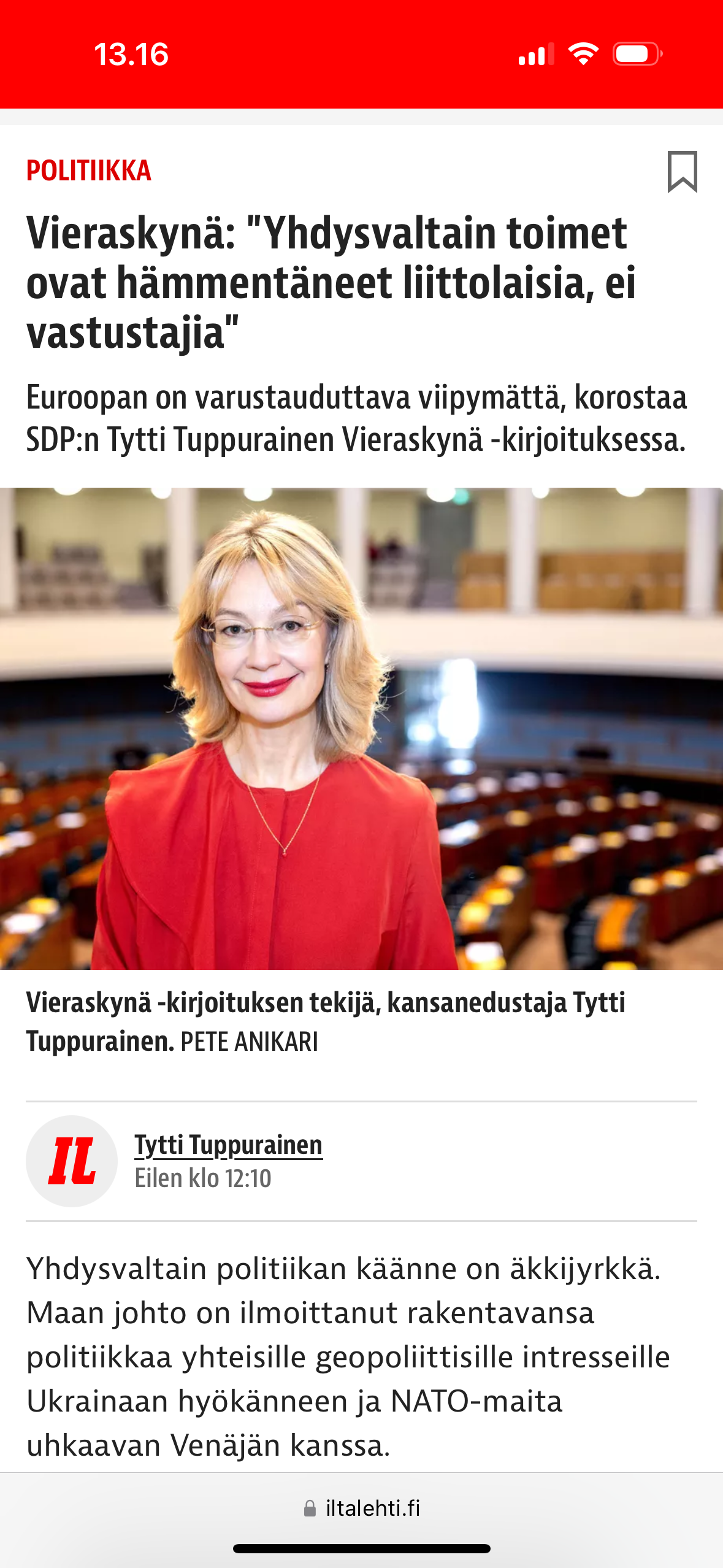 Euroopan on varustauduttava viipymättä