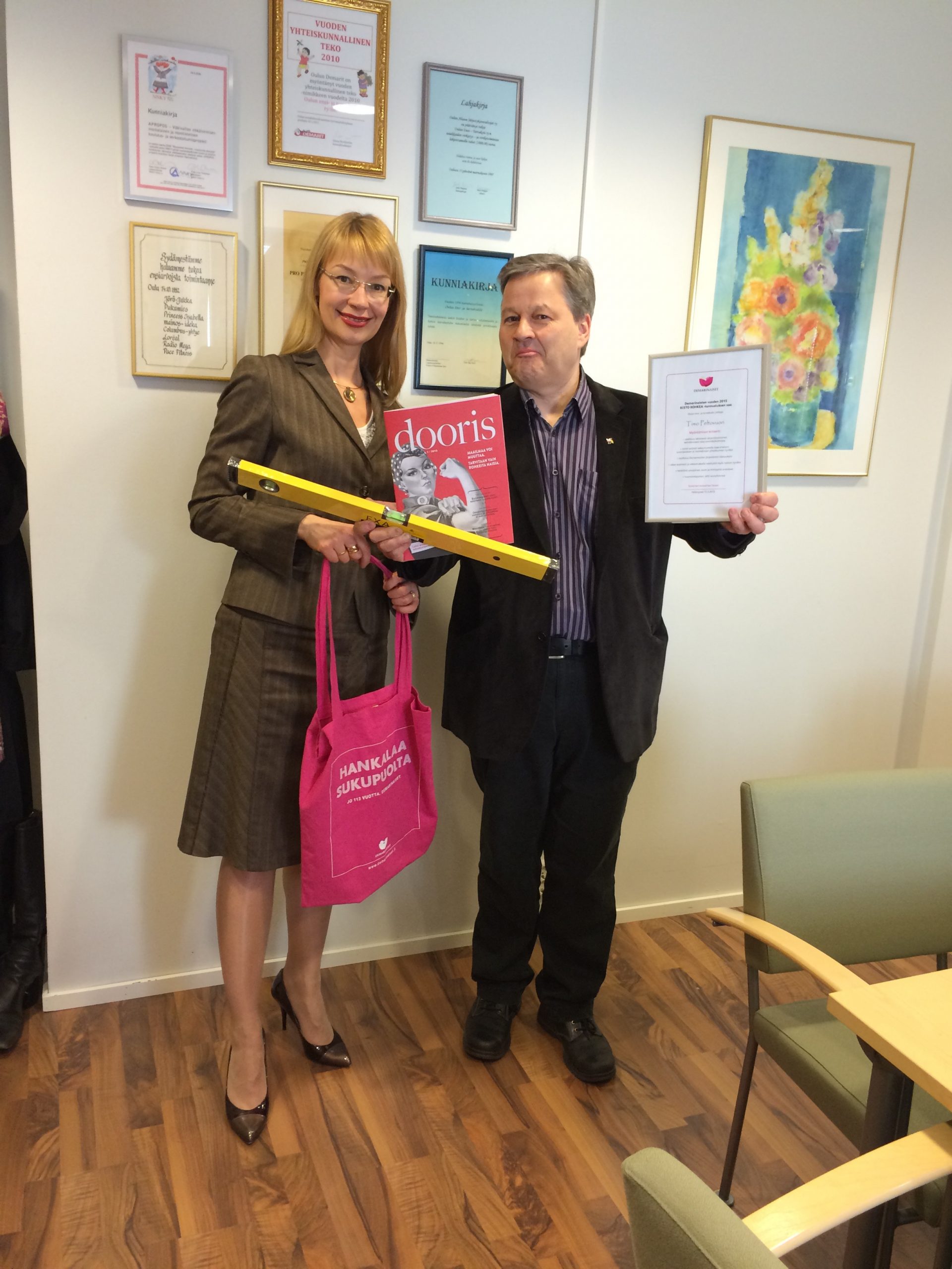 Demarinaisten Risto Rohkea -tunnustus oululaiselle Timo Peltovuorelle