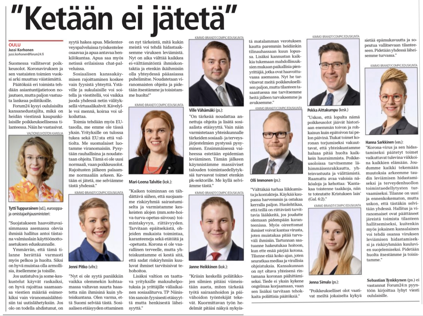 Terveiseni oululaisille